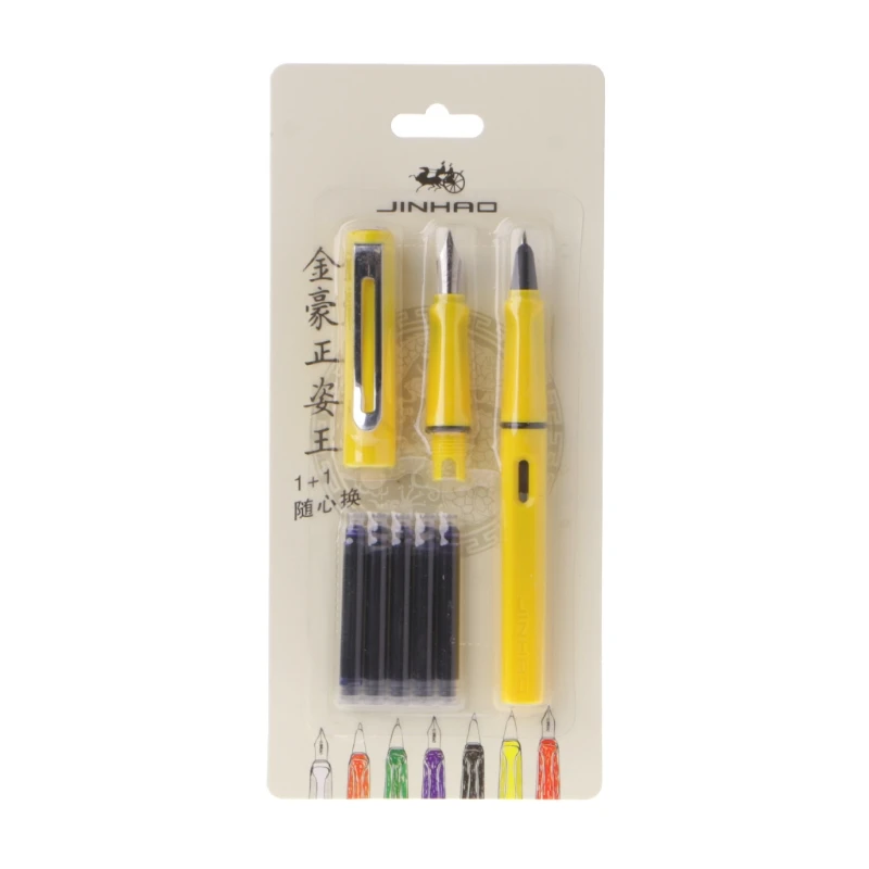 Jinhao 599 8 цветов 5 шт. чернильно-синий и 2 шт. средний тонкий перьевая ручка новинка LX9A