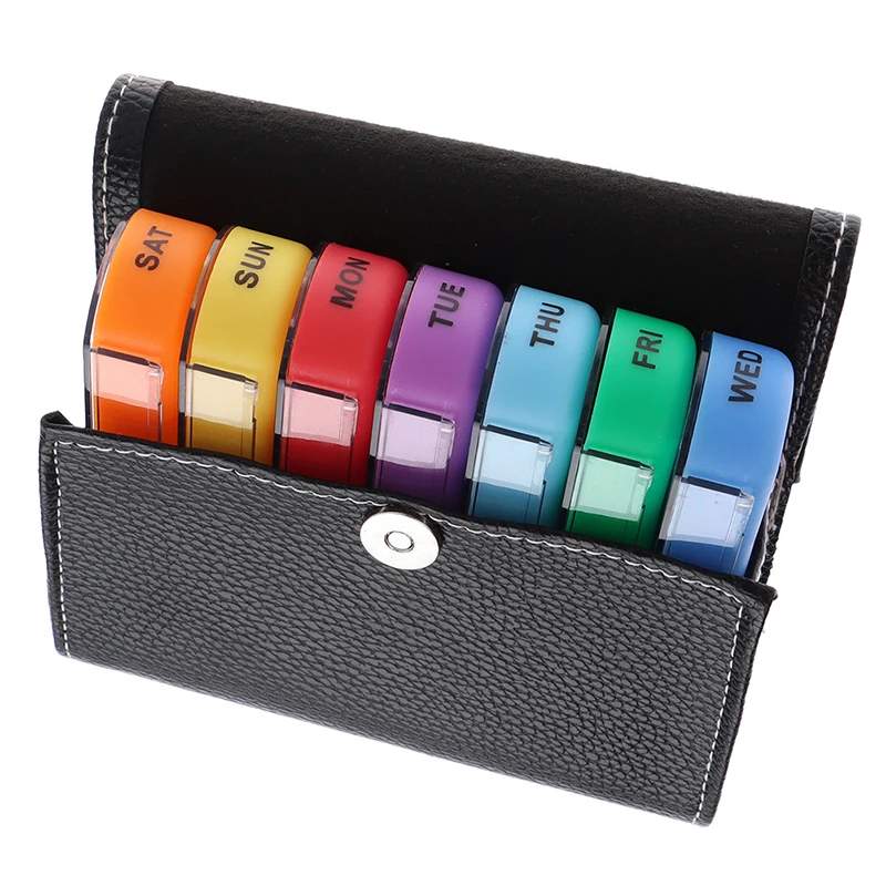 Weekly 7 Days Tablet Pill Box Holder Medicine Storage Organizer Container Case Wallet Medicine Box 28 Squares Travel Pill Case