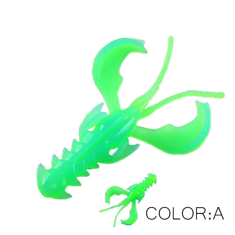 Fishing lure Supercontinent Crazy Lures 65mm/10pcs 40mm/20pcs Soft Lure shrimp Lobster Soft Plastic