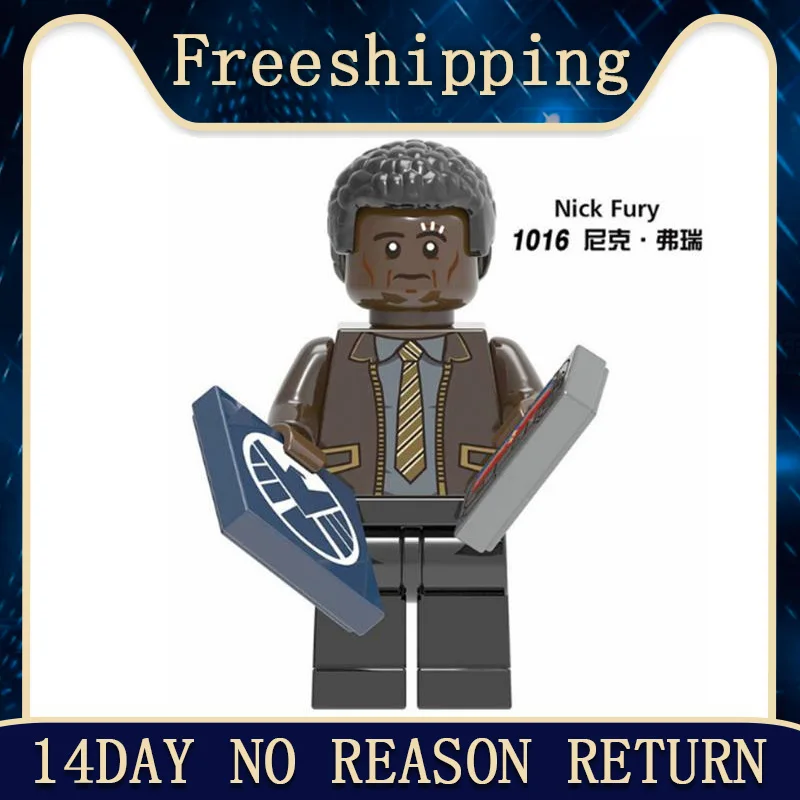 

super heroes Building Blocks Nick Fury Carol Danvers Ronan The Accuser Bricks Figures Model Toys For Children Gift XH1016