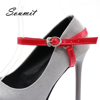 

Soumit 1 Pair Fashion Women Shoelace For High Heels Sandals Shoe lace Belt Ankle Shoe Tie Metal Buckles Shoe Accessory