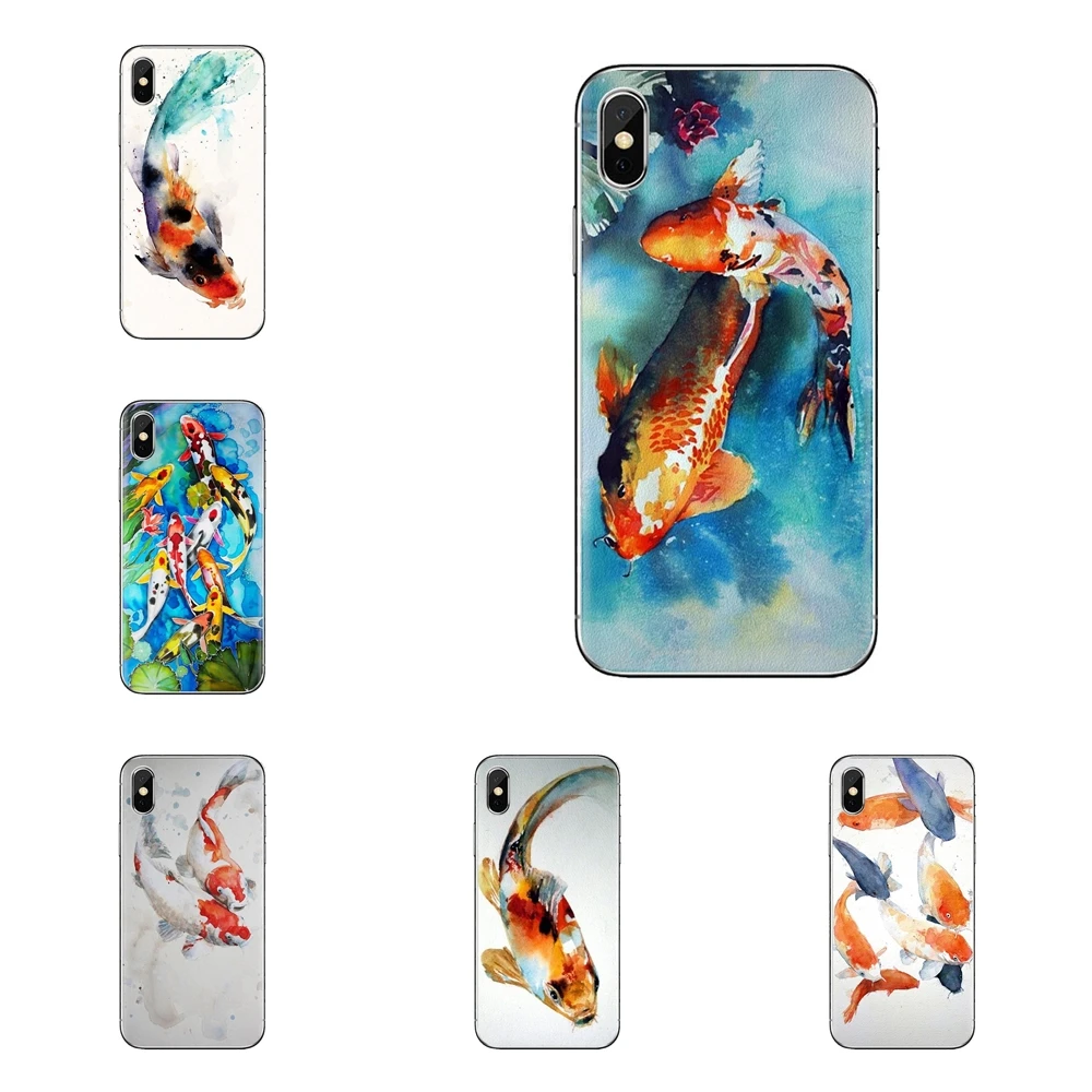 Для Huawei Honor 5A lyo-l21 Y6 II Compact Y5 2 Y5II mate 10 Lite Nova 2i 9i Акварельные картины Koi Fish Art Чехол для