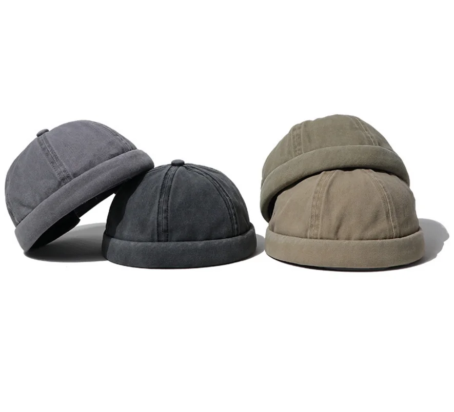 Cap Retro Summer Beanie Brimless Docker 