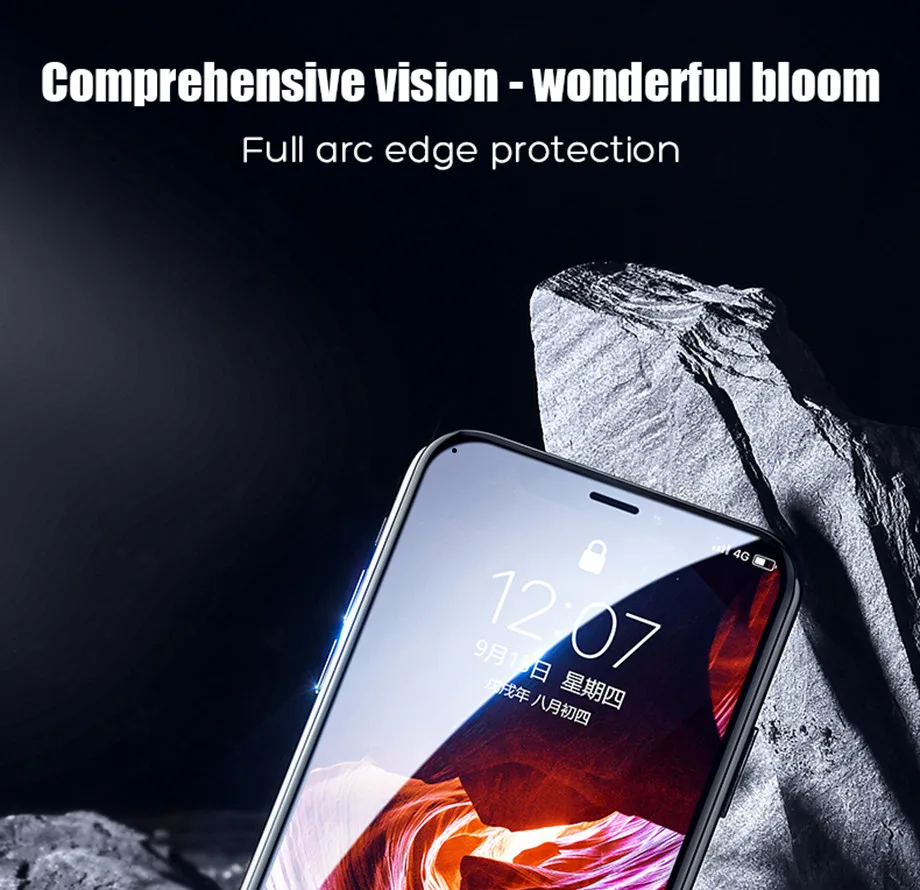 500D Защитное стекло для iPhone X XS Max XR 6 6S 7 8 Plus полное покрытие изогнутое закаленное стекло для iPhone 11 Pro Max стеклянная пленка