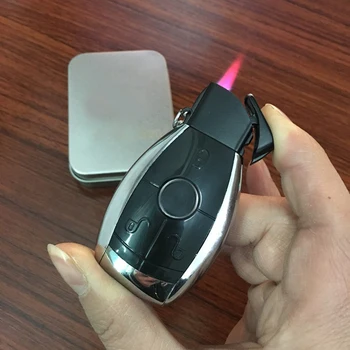

New Unusual Car Jet Torch Lighter Turbo Butane Gas Inflated Cigar Keychain Lighter Cigarette Lighter Windproof Gadgets For Men