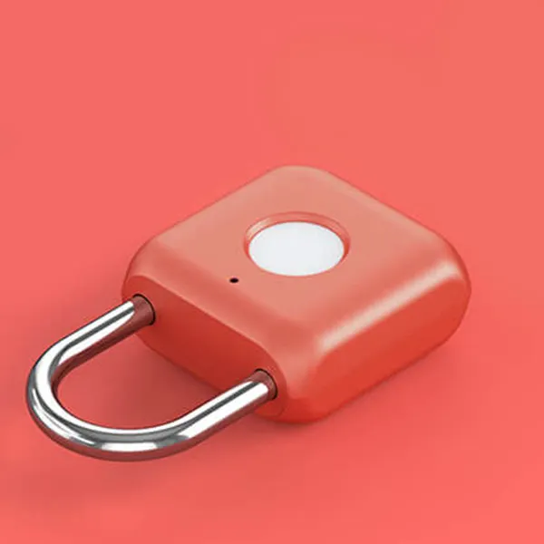 Xiaomi Mijia YD Умный Замок, работающий по отпечатку пальца Padlock Kitty Hardcore technology отпечаток пальца открытый умный дом путешествия офисный безопасный - Цвет: Красный