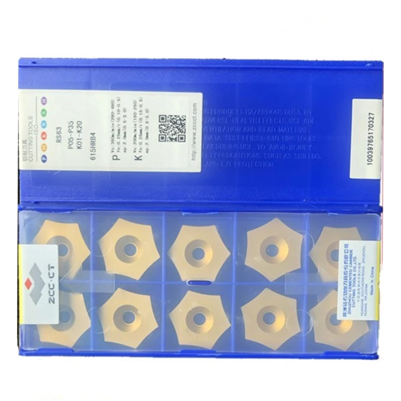Free shipping 10pcslot RS63 615HRB1 B2 B3 B4 B5 B6 hexagon scarfing tube inserts cutting tool blade cnc carbide tips for steel (3)