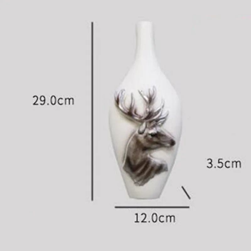 B 12X3.5X29CM Европейский стиль 3D стереоскопическая голова животного ваза настенная подвесная домашняя гостиная прихожая настенные художественные украшения цветочный горшок X4122 - Цвет: B 12X3.5X29CM