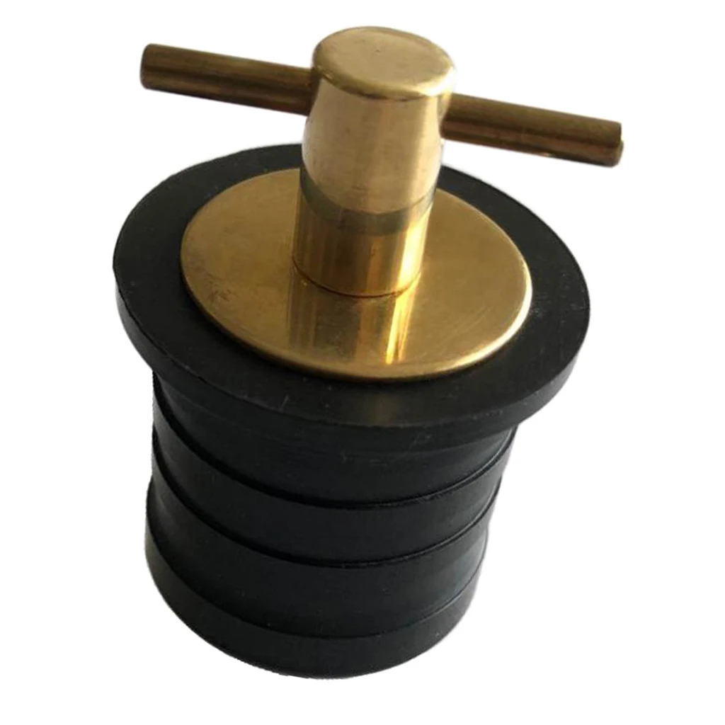 1-1/4 Inch Brass Boat Snap Lock Drain Plug for Marine Coolers and Boat Hull