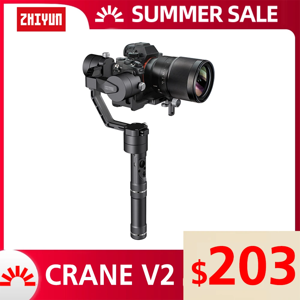 ZHIYUN официальный кран V2 3 осевой Ручной Стабилизатор для DSLR камеры