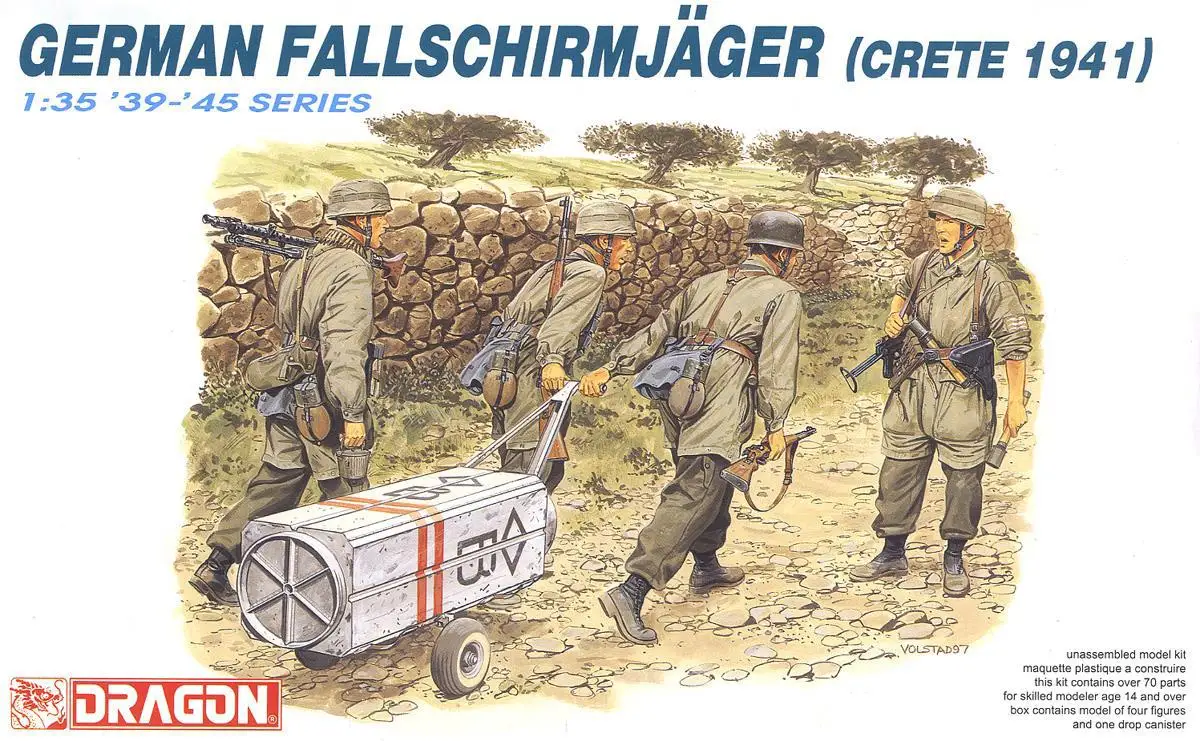 

Модель Dragon 6070 1/35 немецкая Fallschirmjager Crete '41 (4 фигурки)