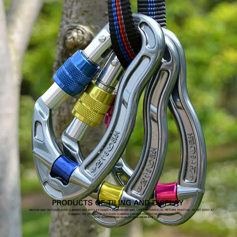 MeterMall Climbing Anti-skid Rope Main Lock Fish Shape Carabiner Clip Locking Hook with Pulley Fine