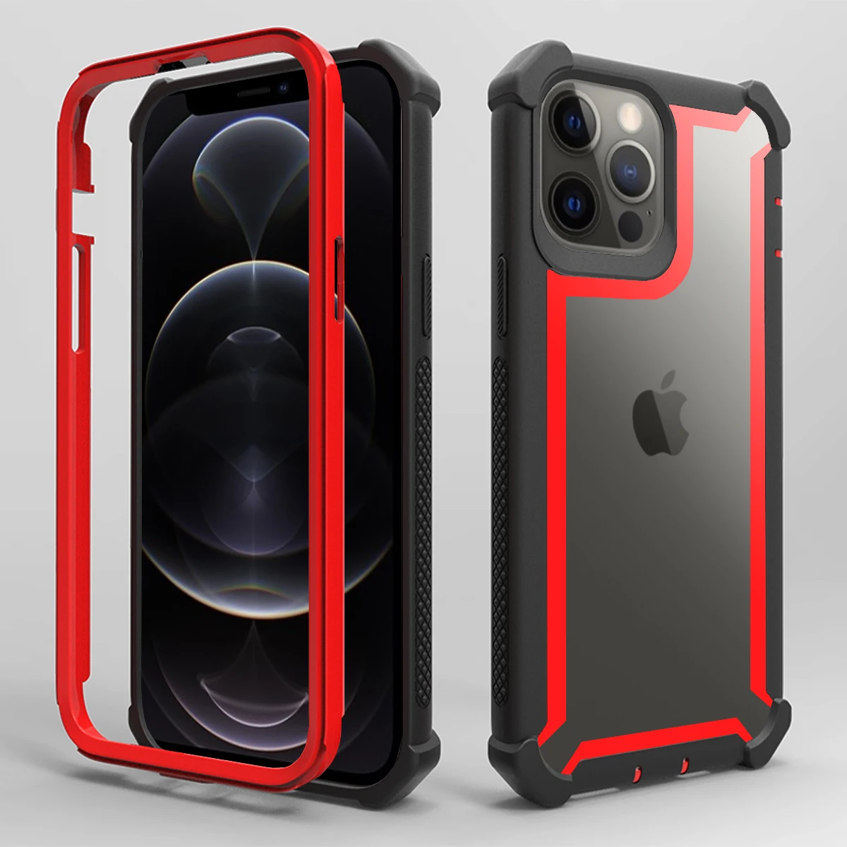 Clear Hybrid Rugged Anti-Shock Phone Case with Doom Armor Protection