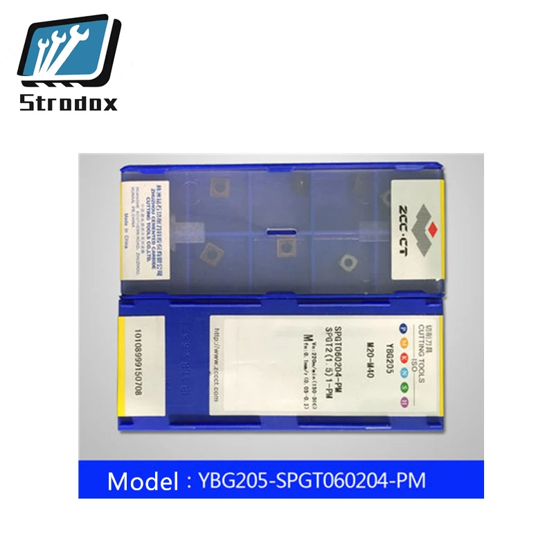

10 pcs/lot CNC blade YBG205-SPGT060204-PM shallow hole drill blade cemented carbide insert milling inserts tool lathe turning
