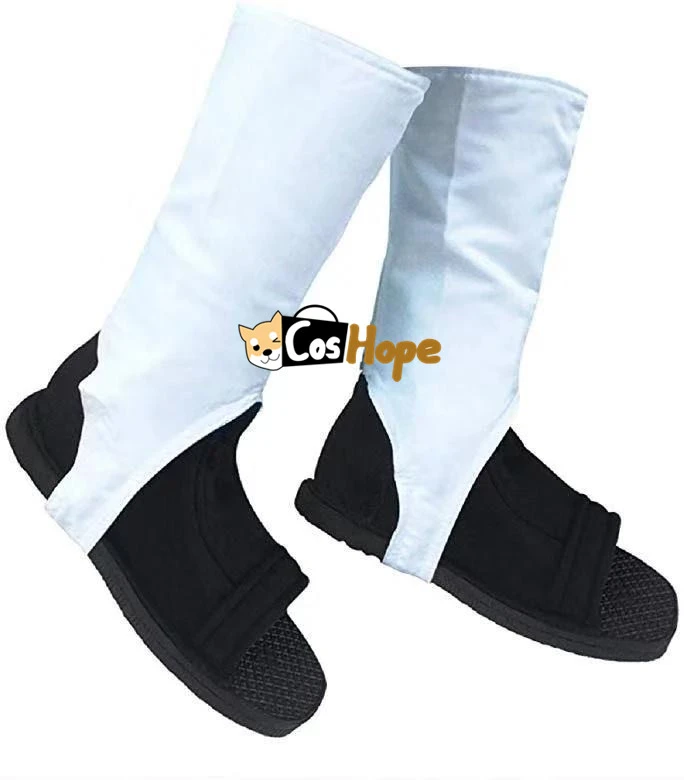 Zapatos de Cosplay hombre y mujer, zapatillas de estilo Akatsuki Uzumaki Sakura Sasuke, sandalias blancas, cubiertas exteriores, color negro|Disfraces de AliExpress