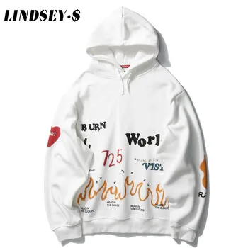 

LINDSEY SEADER Letters Printed Funny Hoodie Sweatshirt Men/Women 2020 Hip Hop Hooded Streetwear Mens Harajuku Pullover Hoodies