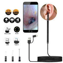 In Ear Cleaner Otoscopio Medico Ear Wax Removal Tool USB Type-C Plug HD Visual For Ear Cleaning Spoon Earpick Candle Endoscope
