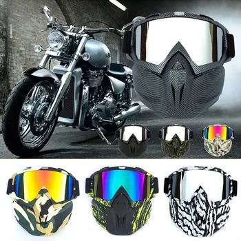 

Men Women Riding Ski Snowboard eyewear Mask Outdoor Face Mask Cold Weather Windproof Anti-Fog Riding Motorbike Helmet Glasses