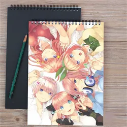 Anime Sketchbook A4 Graffiti Drawing Sketch Book Art The Quintessential Quintuplets Painting Blank Beige Paper School Supplies