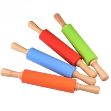 Силиконовые скалки, деревянные руки скалка для торта, deegroller, помадка ролик, тесто ролик, patisserie outils аксессуары