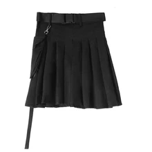 Модная осенняя и зимняя Новинка, модная однотонная тонкая плиссированная юбка для женщин PA993