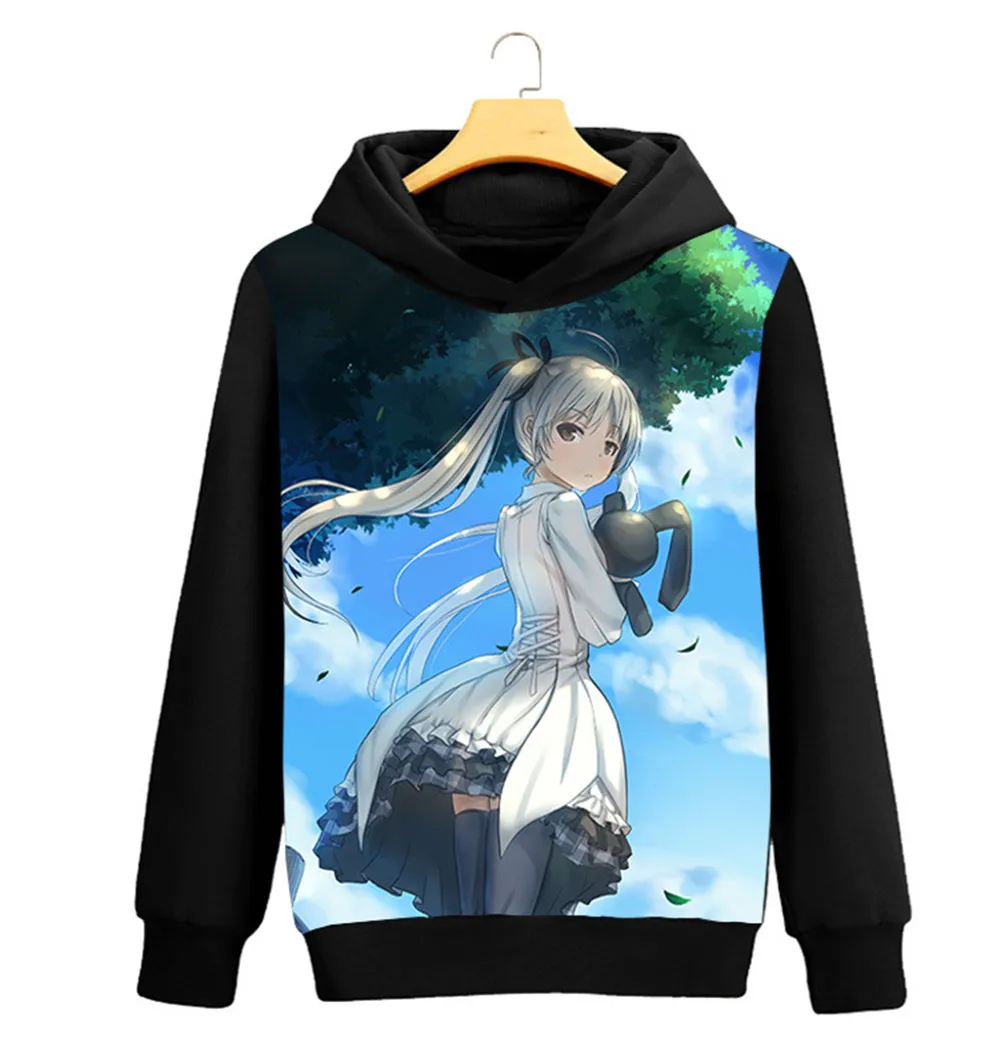 Style2 Аниме Yosuga no Sora Kasugano Sora, толстовка на молнии с капюшоном, костюм для косплея, мужская и женская куртка, Повседневная Толстовка, уличная одежда - Цвет: Style2