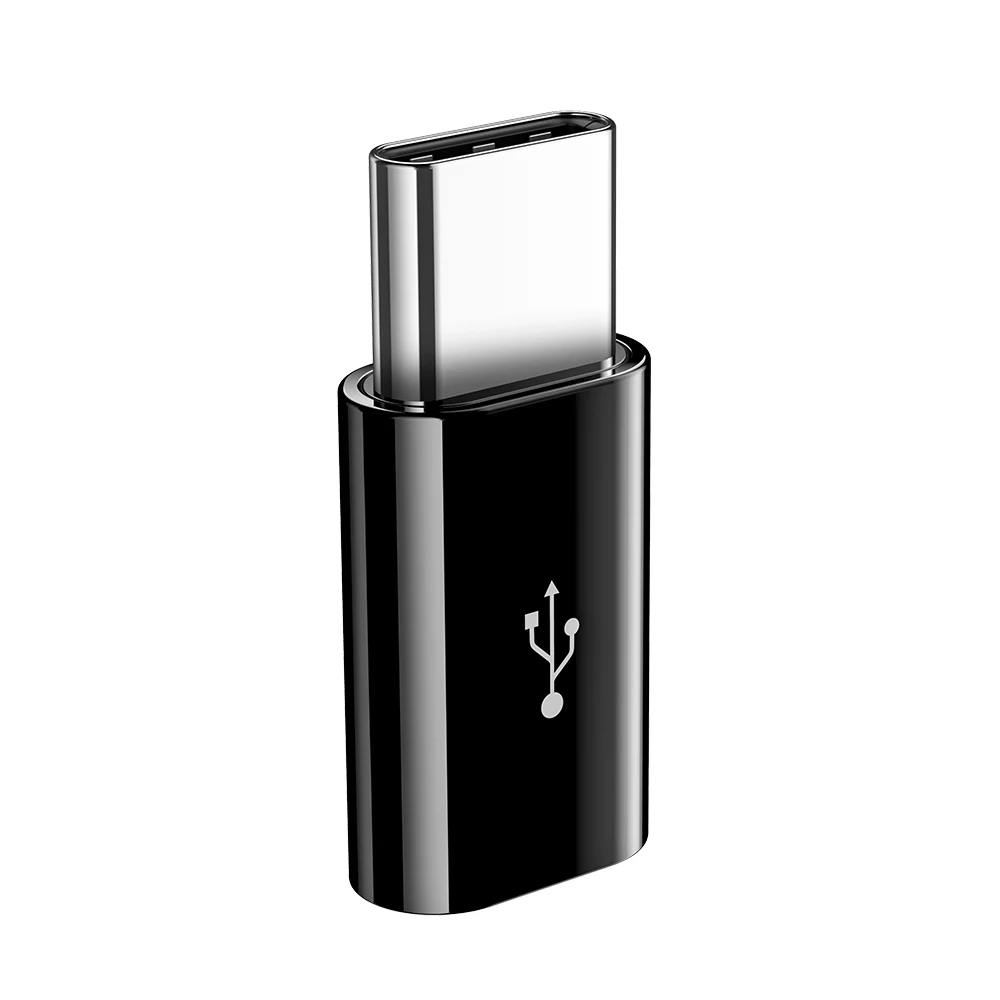 USB raxfly C адаптер типа OTG C к Micro USB зарядное устройство конвертер для Macbook Xiaomi samsung Galaxy huawei Тип C USB OTG адаптер - Цвет: 1PCS black