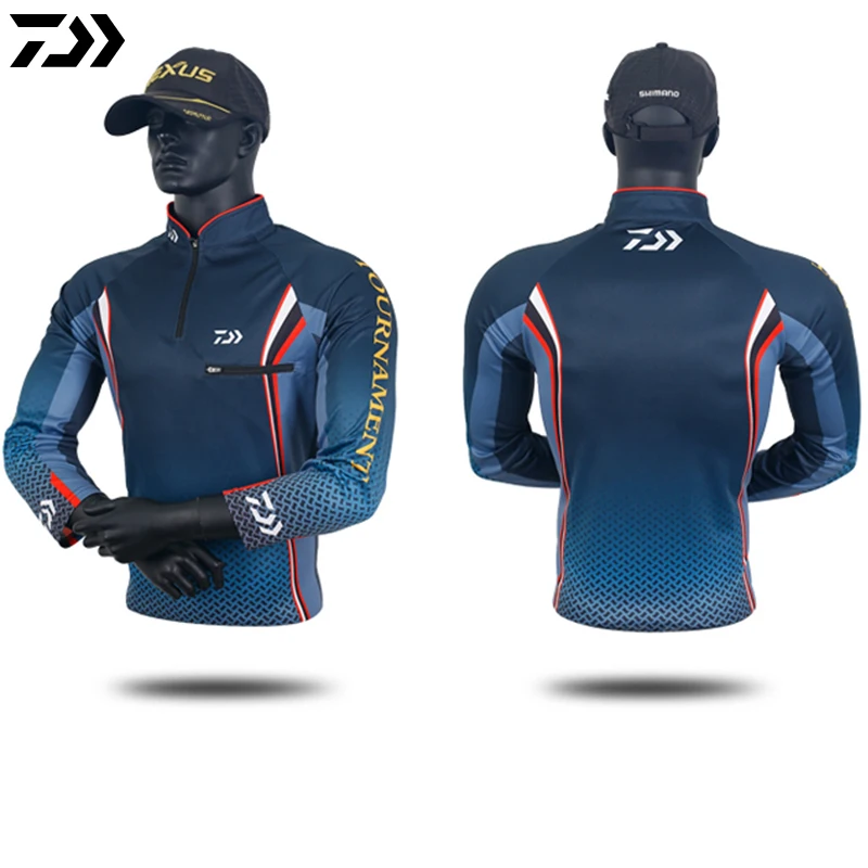 Daiwa Рыболовная рубашка Летняя мужская одежда для рыбалки Breanthable Anti UV уличная