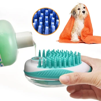 

HEYPET Dog Bath Brush Comb Pet SPA Massage Brush Soft Silicone Dogs Cats Shower Hair Grooming Cmob Cleaning Tool Pet Supplies