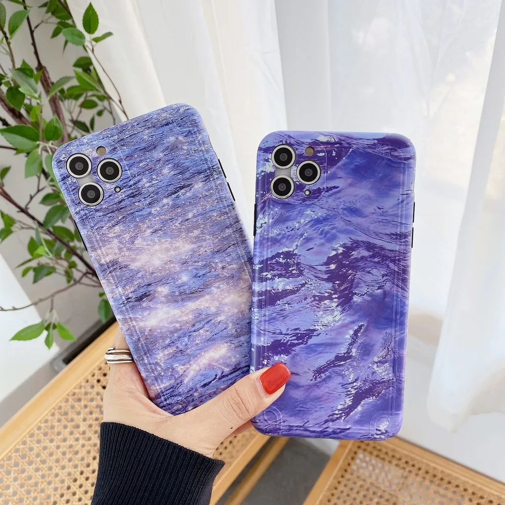 

Purple Water Ripple anti-slip mobile phone case forApple 6 6s plus 7 8 7plus 8plus x XR XS Max 11 11pro Max