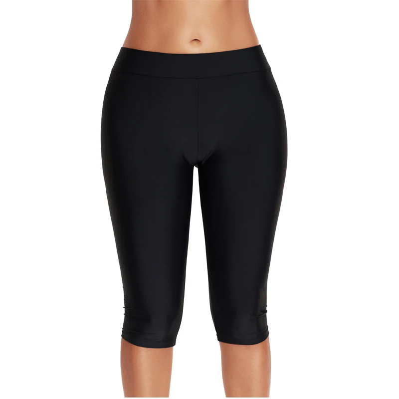 

Plus Size Swim Shorts For Women 2019 Summer Knee Length Large Surfing Trunks Swimsuit Swimwear Bikini Bottoms Pants Beach Wear