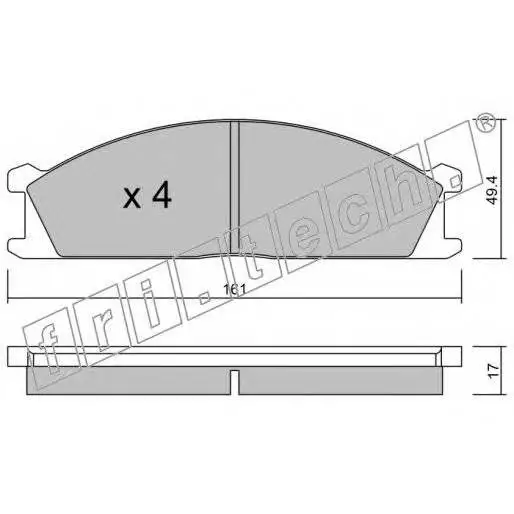 Колодки тормозные дисковые передние NISSAN TERRANO 2.4 fri.tech
