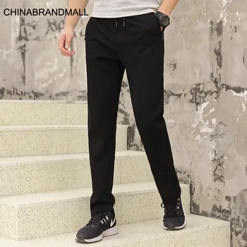 

Loose Straight Cylinder Sports Pants Male Leisure Trousers Season Fat Man Loose Wei Pants Plus Fat Plus Size Pants