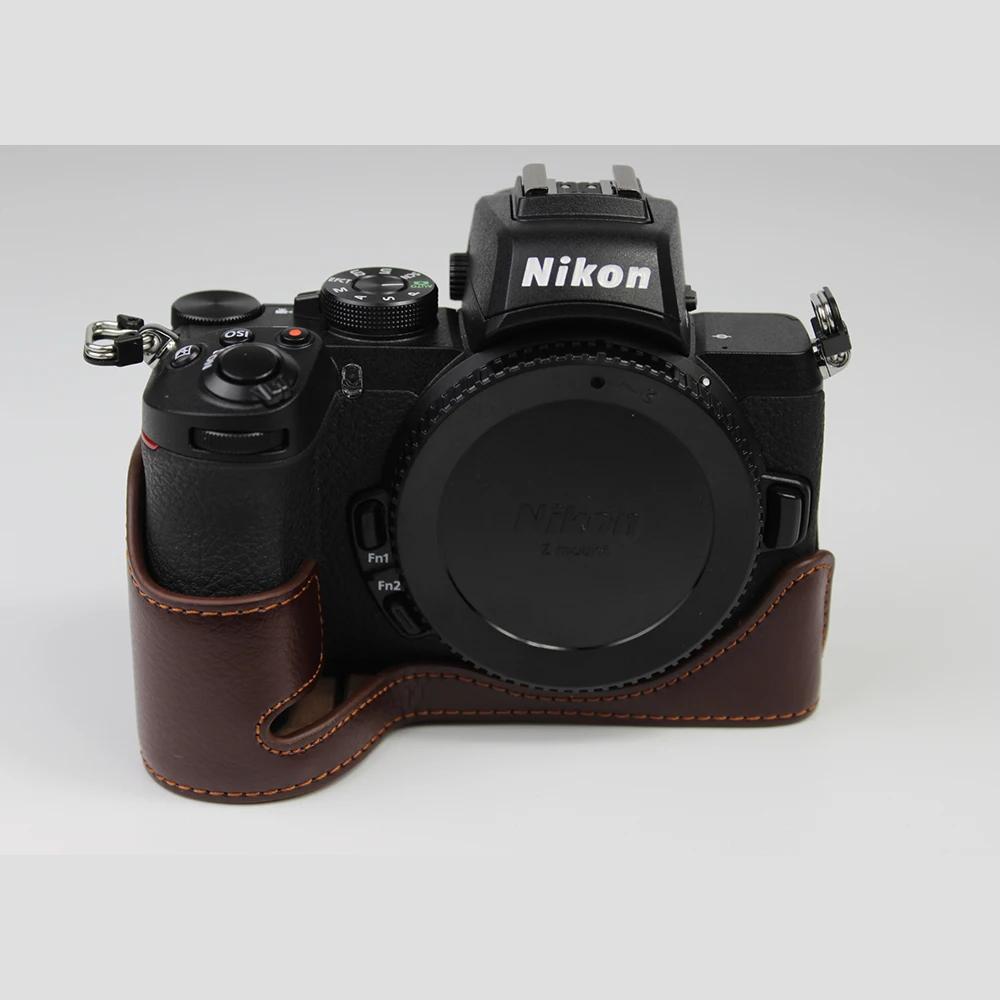 Чехол для камеры из натуральной яловой кожи Nikon Z50 защитный чехол с отверстием