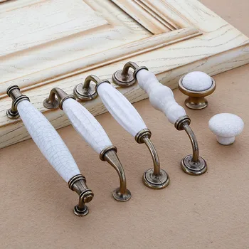 Ceramic Furniture Handle Kitchen Knobs Cabinet Knobs and Handles Drawer Pulls Cupboard Handles Antique Ceramic Knobs