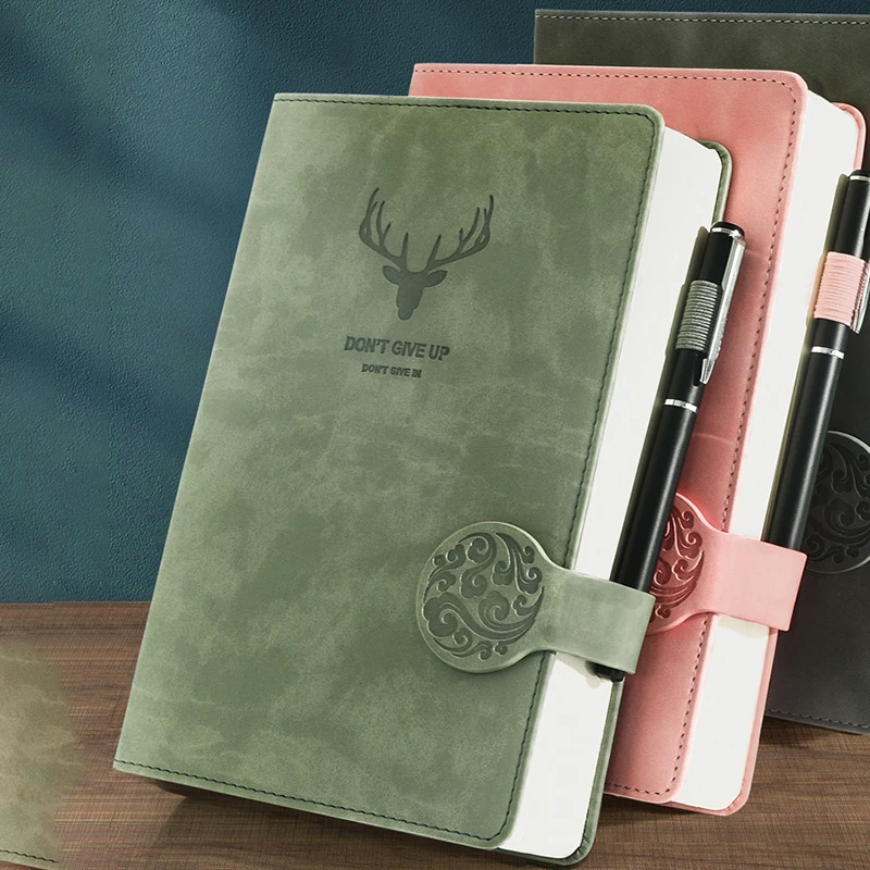 Cuaderno de negocios de gama alta cuaderno de registro de reuniones hebilla retro 