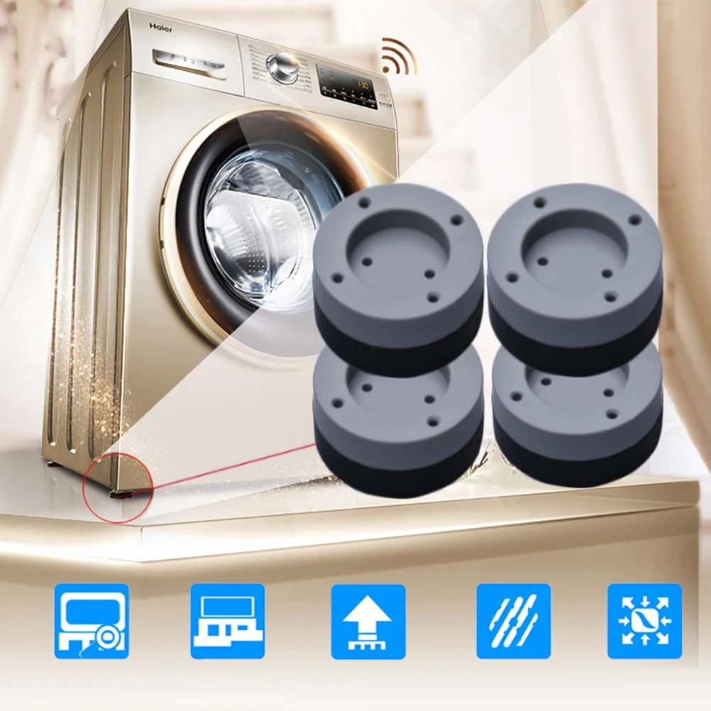 

4Pcs Washing Machine Rubber Mat Anti-Vibration Pad Universal Fixed Non-Slip Pad