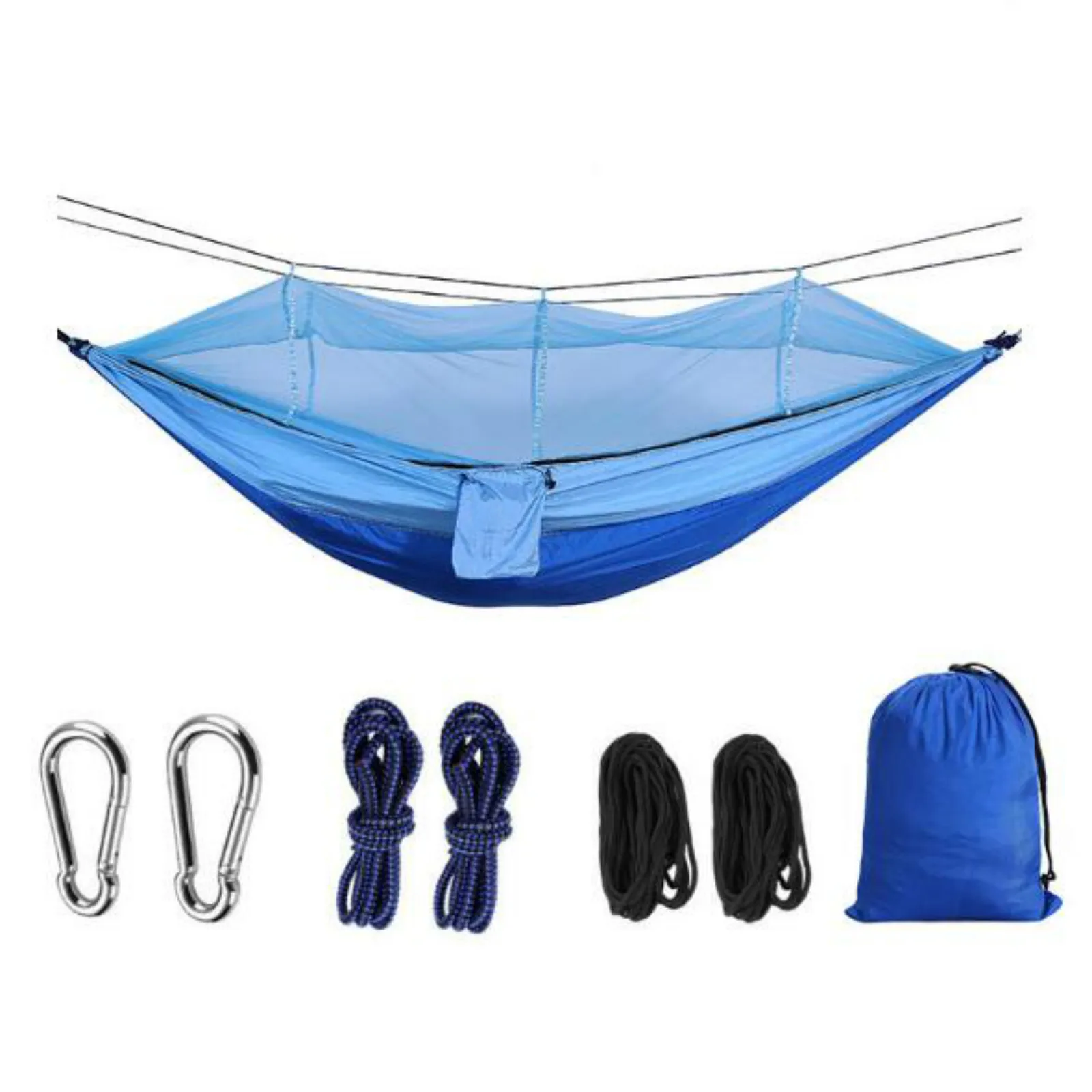 Portable Outdoor Travel Camping Hammock with Mosquito Net High Strength Parachute Fabric Hanging Bed Hunting Sleeping Swing Tool