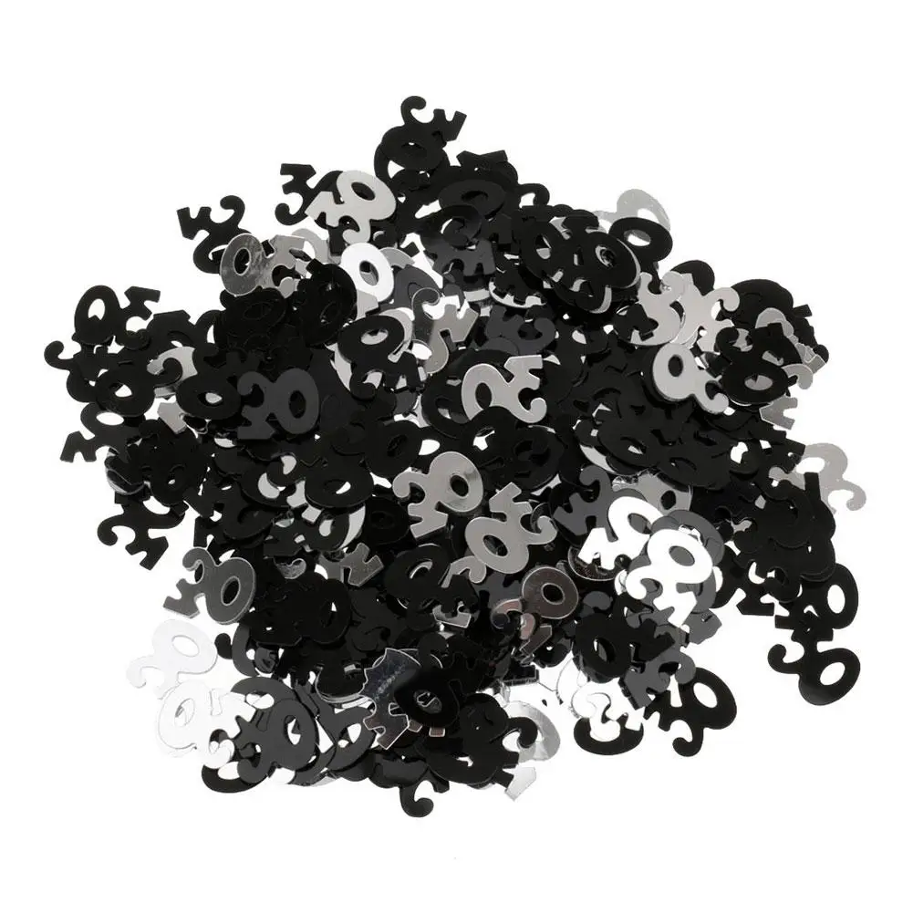 

Number 30 Birthday Wedding Anniversary Party Table Plastic Confetti Decoration