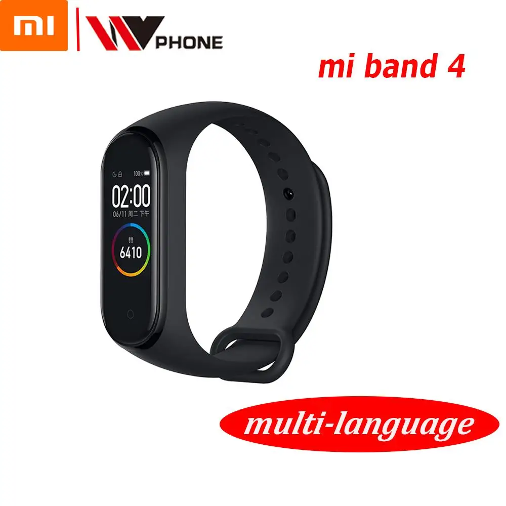 Оригинальный Смарт браслет XiaoMi Mi Band 4 фитнес MiBand большой сенсорный экран