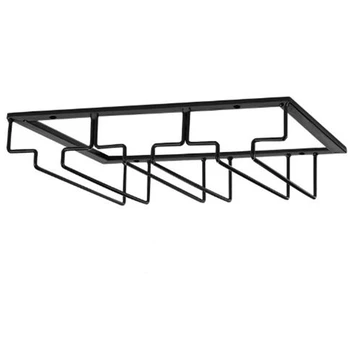 

Wine Glass Rack, Under Cabinet Wall Rack, Wine Glass Hook Rack, Iron Wine Glass Rack Storage Hook, Suitable for Cabinet Kitchen,