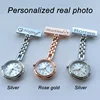 Personalized Customized Engraved with Your Name Stainless Steel Lapel Pin Brooch TOP Quality Rose Gold Fob Nurse Watch ► Photo 2/6