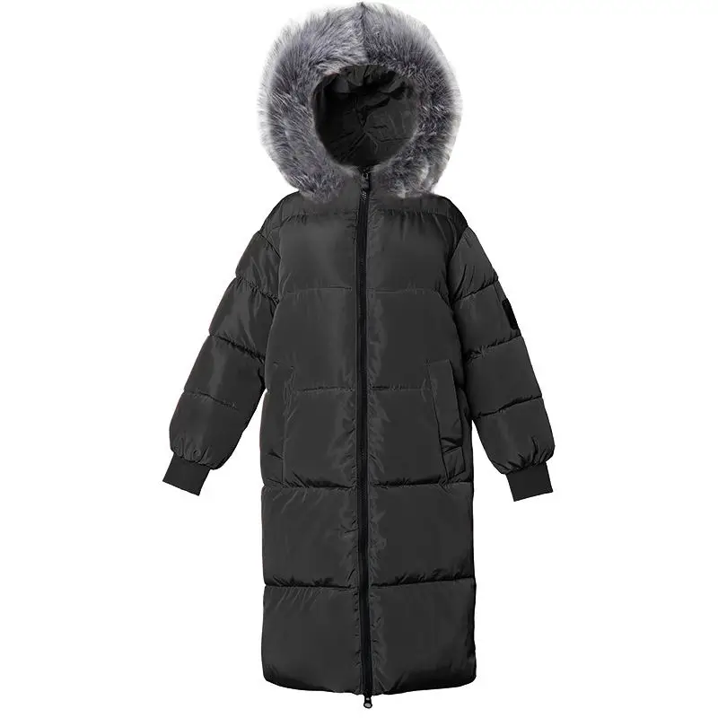6XL 7XL, плюс размер, Женское зимнее пальто, свободные удлиненные парки, зимняя теплая Женская пуховая куртка с капюшоном, зимняя женская куртка большого размера