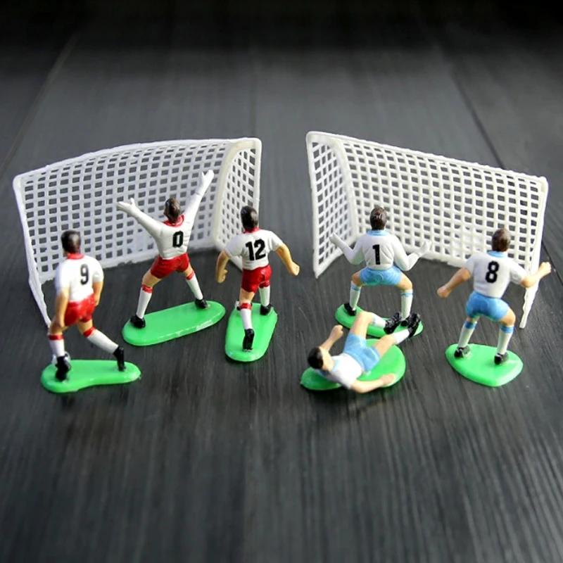 

1 Set Football Game Cake Topper Birthday Cake Kids Doll Toy Home Decor Soccer Baking Cupcake Party Supplies For Cake Decoration