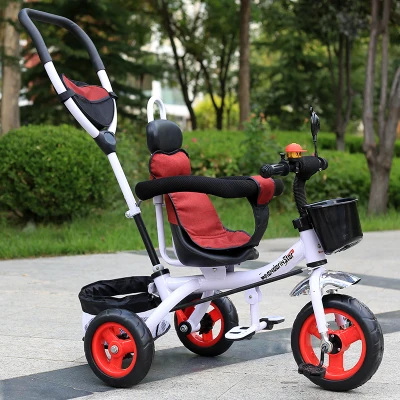 Children's Tricycle Kids Bike Children Bicycle Stroller Trolley Three 3 Wheel Baby Carriage Child Pram Buggy Pushchair 6M~5Y