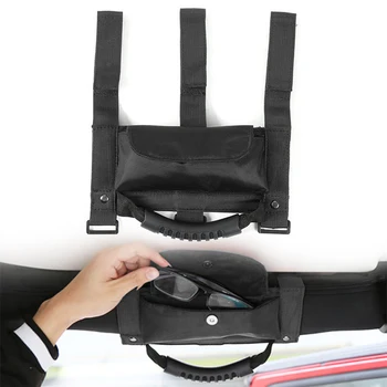 

Black Sunglasses Bag Grab Handle Armrest Oxford Cloth Bar Useful Latest Newest Hot Sale Brand New Value Universal