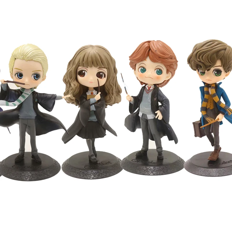

QPosket Big Eyes Potter Weasley Ron Hermione Granger Draco Malfoy Action Figure Model Toys Doll For Gift