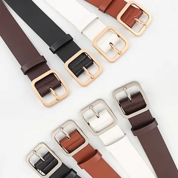 

Men's And Women's New Belt Square Buckle Korean Version Student Fashion Korean Version Trend Wild Decorative Belt Belt