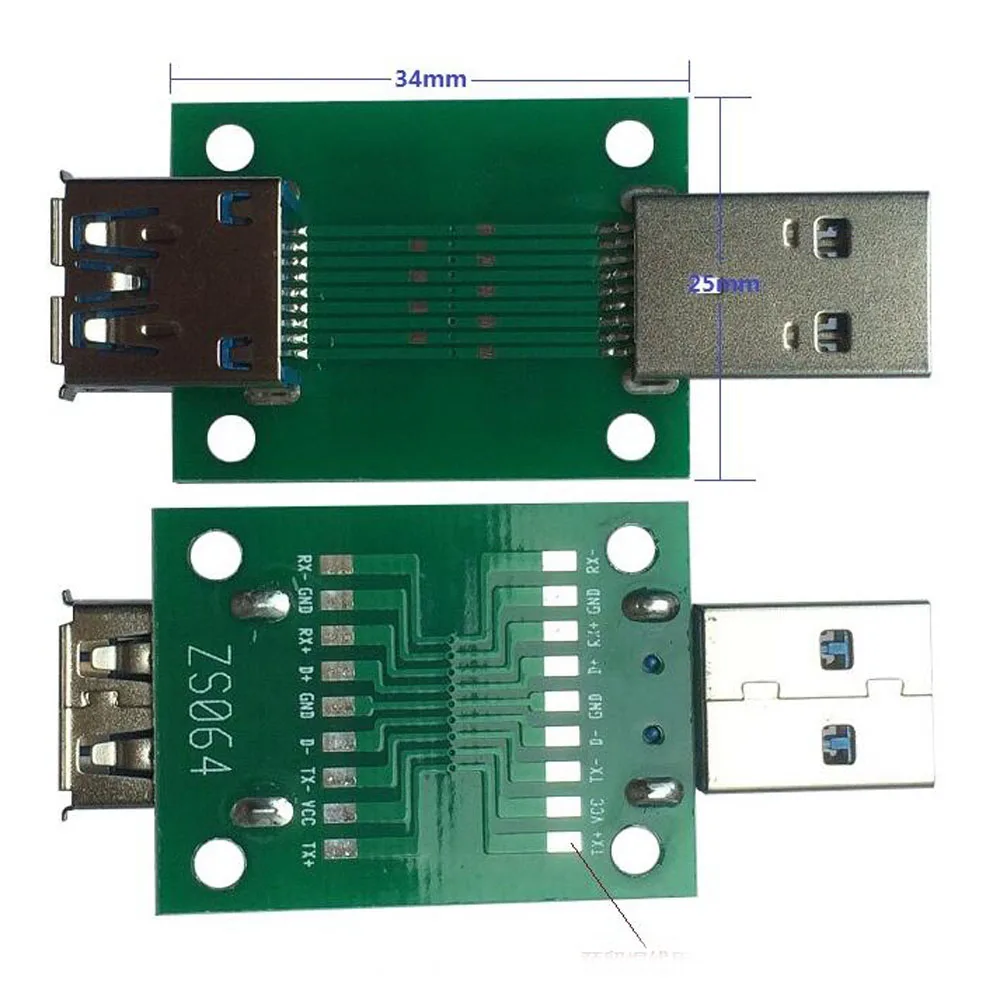 2шт USB3.0 адаптер «Папа-мама» тестовая плата