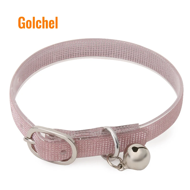 Cat collar with bells fashion puppy neck strap soft PU safety kitten collars pets accessories Cat collar with bells fashion puppy neck strap soft PU safety kitten collars pets accessories